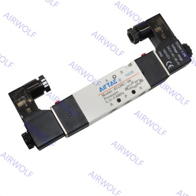 4V110-06 4V120-06 4V130-06 AIRTAC Aluminum alloy Electric Solenoid Valves with 1/8" Port Size for 5/2 way, 5/3 way Position