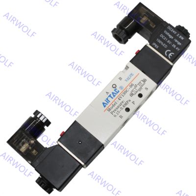 4V110-06 4V120-06 4V130-06 AIRTAC Aluminum alloy Electric Solenoid Valves with 1/8" Port Size for 5/2 way, 5/3 way Position