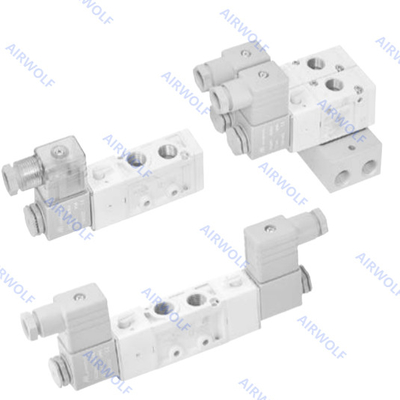 Μίντμαν 5/2 Δρόμος 3/2 Δρόμος Αλουμίνιο DC24V AC220V AC110V DC12V MVSC-220-4E1 MVSC-220-4E2 MVSC-220-4E2-DC24-L