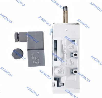 Μονό διπλό σπείρωμα MVSC-460-4E1 MVSC-460-4E2 1/2 Mindman 5/2 Way 0.2-0.8Mpa Αλουμίνιο DC24V AC220V AC110V DC12V Σολενοειδής βαλβίδα